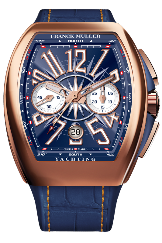 Franck Muller Vanguard Yachting - 53 MM - Rose Gold - Blue Arabic Dial - V45CCYACHT5NBL