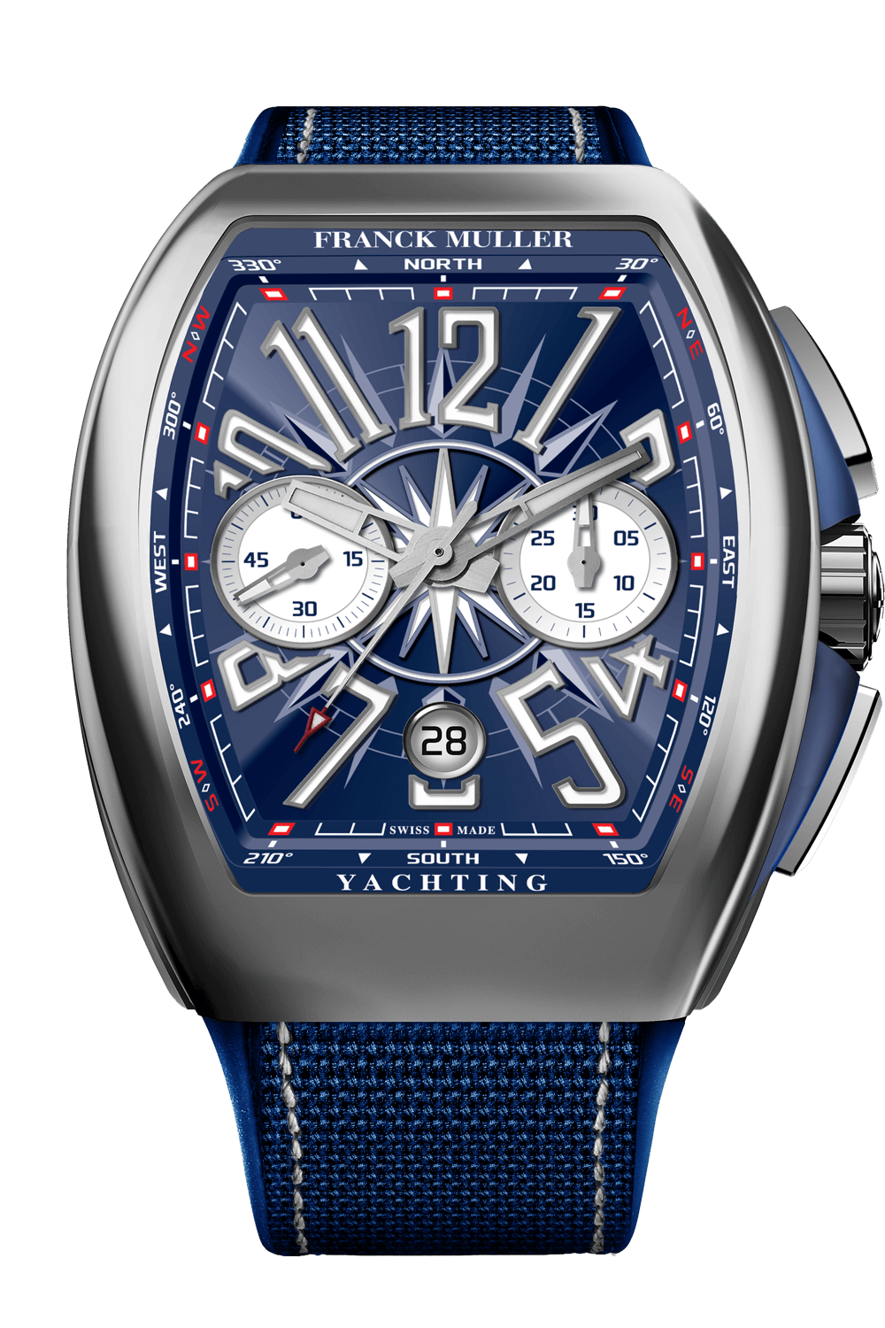 Franck Muller Vanguard - 54 MM - Steel - Blue Arabic Dial - V45CCYACHTACBL