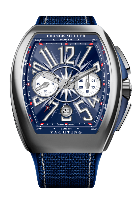 Franck Muller Vanguard - 54 MM - Steel - Blue Arabic Dial - V45CCYACHTACBL