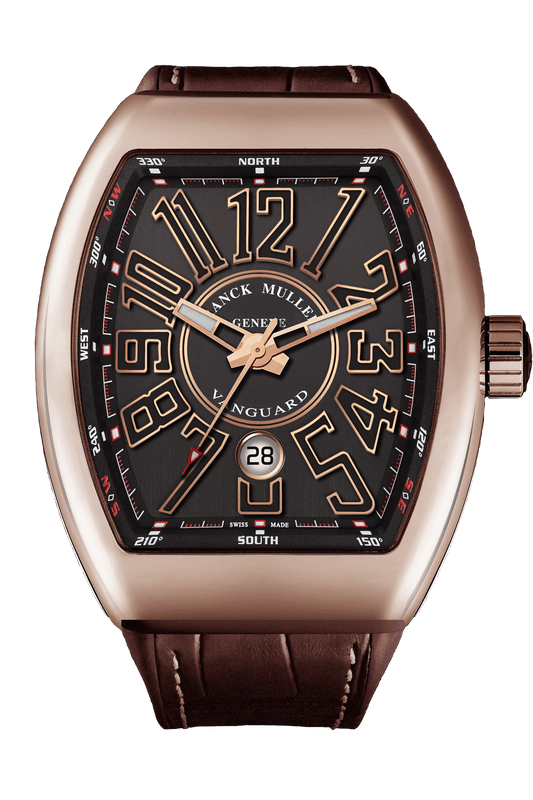 Franck Muller Vanguard - 53 MM - Rose Gold - Brown Arabic Dial - V45SC5NBRNRNRNR