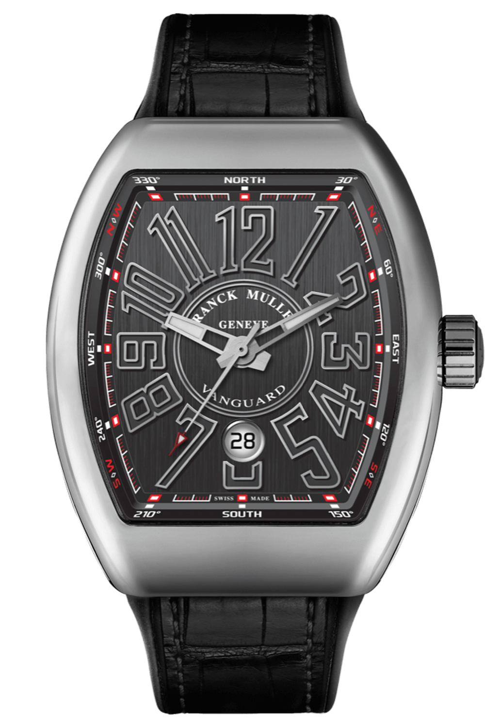 Franck Muller Vanguard - 54 MM - Steel - Black Arabic Dial - V45SCACB