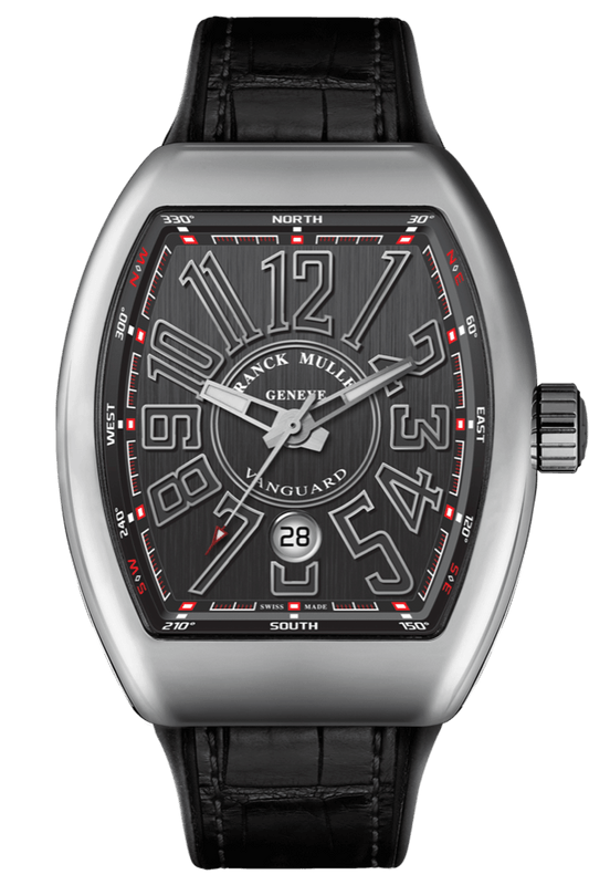 Franck Muller Vanguard - 54 MM - Steel - Black Arabic Dial - V45SCACB