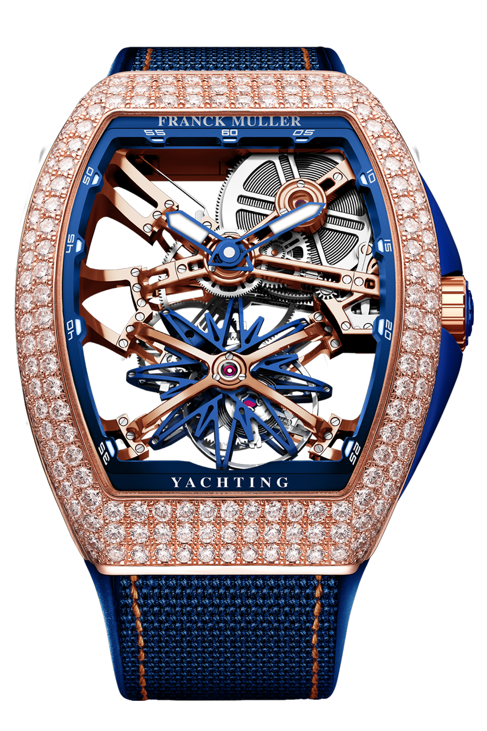 Franck Muller Vanguard Gravity - 40 MM - Rose Gold - Diamond Bezel - Open Dial - V45TGRCSSQTYACHT