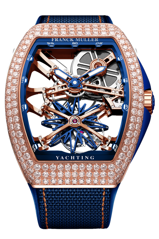 Franck Muller Vanguard Gravity - 40 MM - Rose Gold - Diamond Bezel - Open Dial - V45TGRCSSQTYACHT