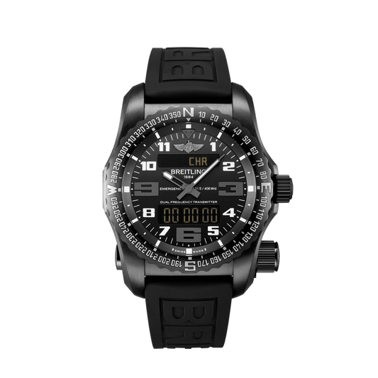 Breitling Professional DLC-coated Titanium 51 MM - Black Rubber Strap - Black Dial - V76325221B1S1