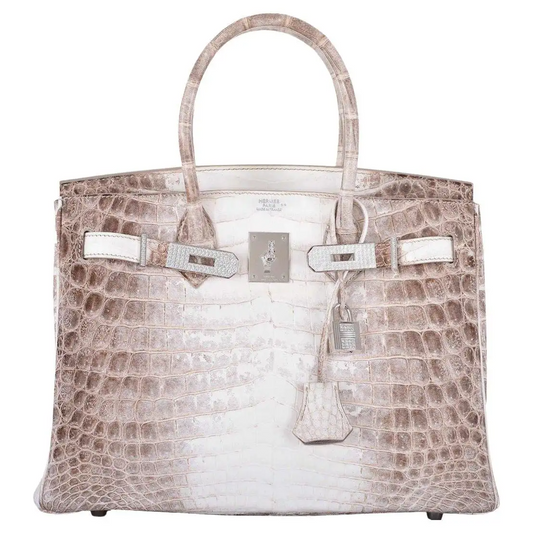 Hermès Birkin 30 Matte Himalayan Niloticus Crocodile Bag