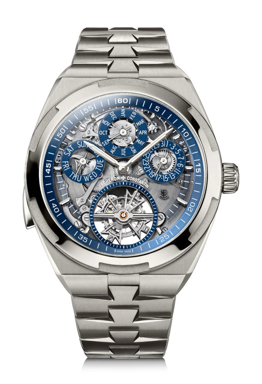 Vacheron Constantin Overseas Grand Complication Openface - Titanium - 44.5 MM - Titanium Bracelet - Blue Skeletonized Dial - 6510V/110T-128C