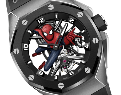 Audemars Piguet Royal Oak Concept Tourbillon Titanium "Spider man" 42 MM - Black Rubber Strap - Black Ceramic Bezel - Skeleton Spider man Dial - 26631IO.OO.D002CA.01