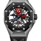 Audemars Piguet Royal Oak Concept Tourbillon Titanium "Spider man" 42 MM - Black Rubber Strap - Black Ceramic Bezel - Skeleton Spider man Dial - 26631IO.OO.D002CA.01