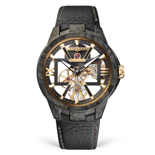 Ulysse Nardin Blast Carbonium 43 MM - Black Leather Strap - Skeleton Dial - 3715-260/CARB