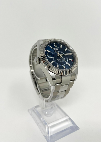 Rolex Stainless Steel & White Gold Sky Dweller Watch - 42 MM - Oyster Bracelet - Blue Dial - 326934-0003