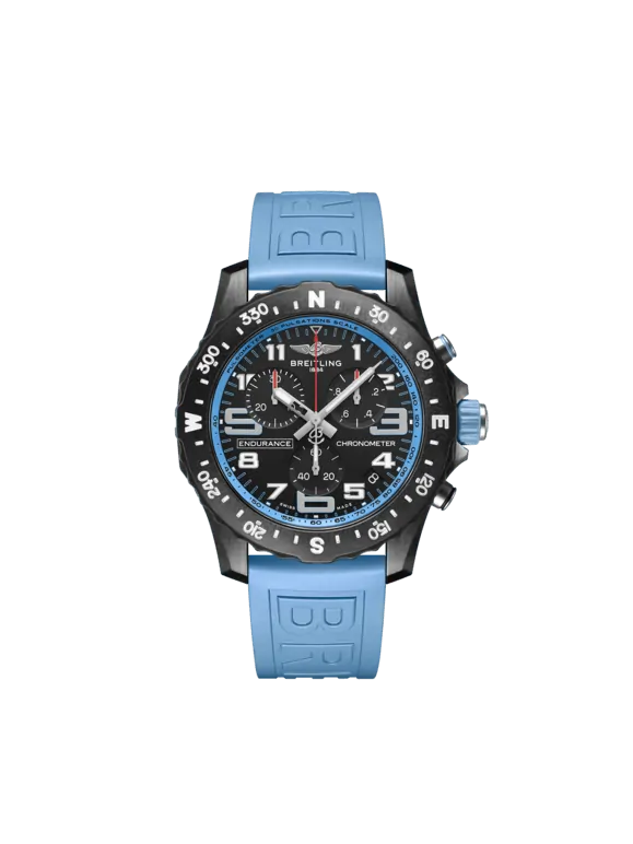 Breitling Professional Breitlight 44 MM - Light Blue Rubber Strap - Black Dial - X82310281B1S1