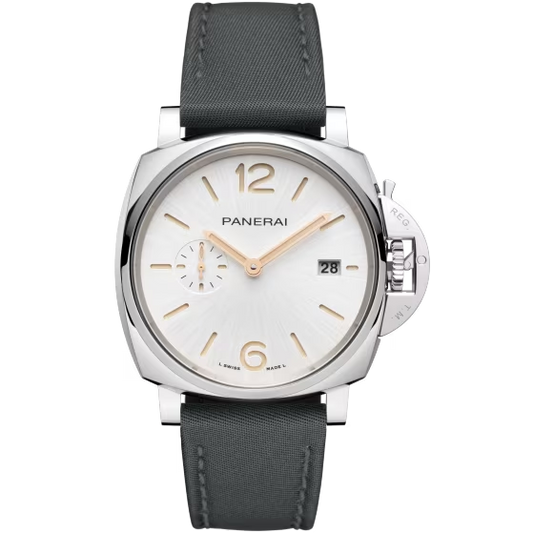 Panerai Luminor Due Stainless Steel 42 MM - Grey Nylon Strap - White Sun-Brushed Dial - PAM01428