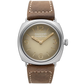 Panerai Radiomir Stainless Steel 45 MM - Dark Brown Alligator Strap - Beige Dial - PAM01350