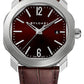 Bvlgari Octo Roma - Stainless Steel 41 MM - Dark Brown Leather Strap - Dark Brown Dial - Stainless Steel Bezel - 102705