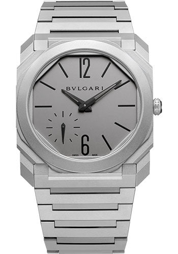 Bvlgari Octo Finissimo - Titanium 40 MM - Titanium Bracelet - Grey Dial - Titanium Bezel - 102713