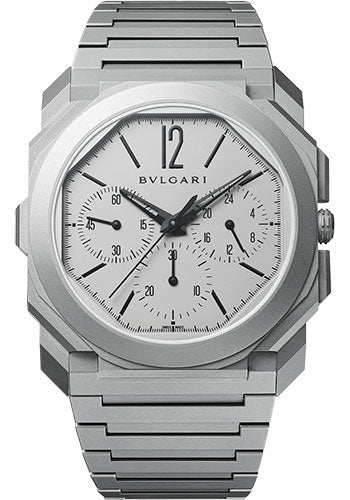 Bvlgari Octo Finissimo - Titanium 42 MM - Titanium Bracelet - Grey Dial - Titanium Bezel - 103068