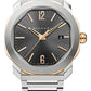 Bvlgari Octo Roma - Stainless Steel and Rose Gold 41 MM - Stainless Steel Bracelet - Grey Dial - Stainless Steel Bezel - 103083