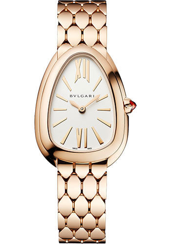 Bvlgari Serpenti Seduttori - Rose Gold 33 MM - Rose Gold Bracelet - White Silver Dial - 103145