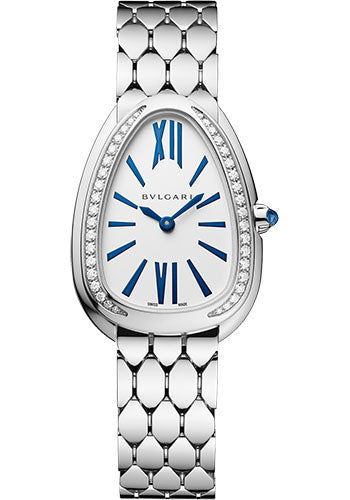 Bvlgari Serpenti Seduttori - 33 MM - White Gold - White Silver Dial - 103148 nyc watcher nyc watches