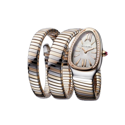 Bvlgari Serpenti Tubogas - 35 MM - Steel and Rose Gold - Silver Dial - 103149  nyc watcher nyc watches