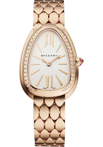 Bvlgari Serpenti Seduttori - 33 MM - Rose Gold - White Silver Dial - 103169 nyc watcher nyc watches