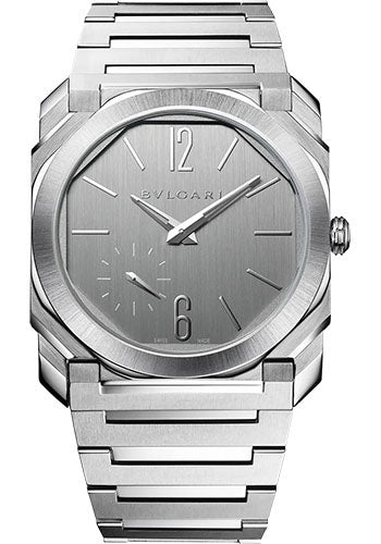 Bvlgari Octo Finissimo - Stainless Steel 40 MM - Stainless Steel Bracelet - Silver Dial - Stainless Steel Bezel - 103464