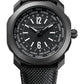 Bvlgari Octo Roma - Stainless Steel Black 41 MM - Black Rubber Strap - Black Dial - Stainless Steel Black Bezel - 103486