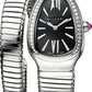Bvlgari Serpenti Tubogas - 35 MM - Stainless Steel - Black Dial - 103524 nyc watcher nyc watches