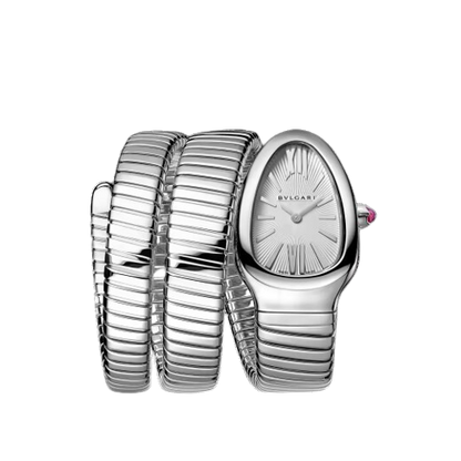 Bvlgari Serpenti Tubogas - 35 MM - Stainless Steel - Silver Opaline Dial - 101911 nyc watcher nyc watches