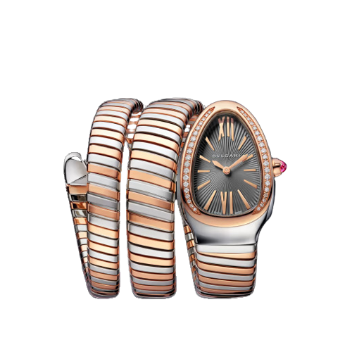 Bvlgari Serpenti Tubogas - 35 MM - Steel and Rose Gold - Grey Dial - 102680  nyc watcher nyc watches