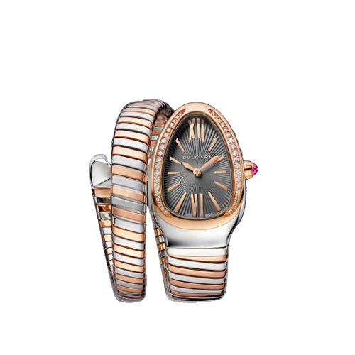 Bvlgari Serpenti Tubogas - 35 MM - Steel and Rose Gold - Grey Dial - 102681  nyc watcher nyc watches