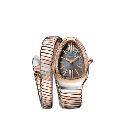 Bvlgari Serpenti Tubogas - 35 MM - Steel and Rose Gold - Grey Dial - 102681  nyc watcher nyc watches