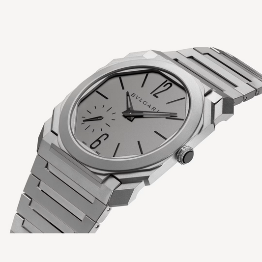 Bvlgari Octo Finissimo - Titanium 40 MM - Titanium Bracelet - Grey Dial - Titanium Bezel - 102713