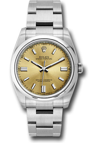 Rolex Stainless Steel Oyster Perpetual no date Watch - 36 MM - Oyster Bracelet - White Grape Dial - 116000 wgio