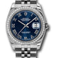 Rolex Stainless Steel And White Gold Datejust - 36 MM - Jubilee Bracelet - Diamond Bezel -  Blue Roman Dial - 116244 blrj