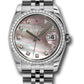 Rolex Stainless Steel And White Gold Datejust - 36 MM - Jubilee Bracelet - Diamond Bezel -  Dark Mother of Pearl Diamond Dial - 116244 dkmdj