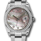  Rolex Stainless Steel And White Gold Datejust - 36 MM - Oyster Bracelet - Diamond Bezel - Mother of Pearl Diamond Dial - 116244 dkmdo