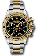 Rolex Oystersteel & Yellow Gold Daytona Watch - 40 MM - Oyster Bracelet - Black Dial - 116503 bki