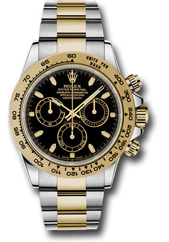 Rolex Oystersteel & Yellow Gold Daytona Watch - 40 MM - Oyster Bracelet - Black Dial - 116503 bki