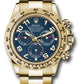 Rolex Yellow Gold Daytona Watch - 40 MM - Oyster Bracelet - Blue Dial - 116508 bla