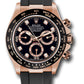 Rolex Everose Gold Daytona Watch - 40 MM - Oysterflex Strap - Black Diamond Dial - 116515LN bkdof