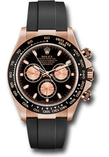 Rolex Everose Gold Daytona Watch - 40 MM - Oysterflex Strap - Black Dial - 116515LN-0017