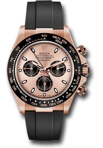 Rolex Everose Gold Daytona Watch - 40 MM - Oysterflex Strap - Pink Dial - 116515LN-0013
