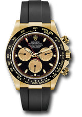 Rolex Yellow Gold Daytona Watch - 40 MM - Oysterflex Strap - Black Dial - 116518LN-0047