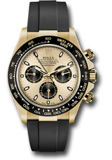 Rolex Yellow Gold Daytona Watch - 40 MM - Oysterflex Strap - Champagne Dial - 116518LN-0048