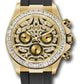 Rolex Yellow Gold Daytona Watch - 40 MM - Oysterflex Strap - Eye of the Tiger Diamond Dial - 116588 TBR-003