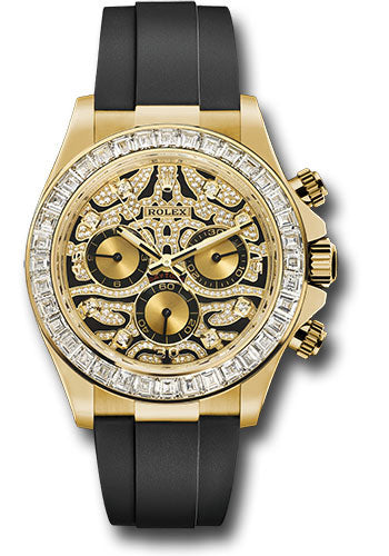 Rolex Yellow Gold Daytona Watch - 40 MM - Oysterflex Strap - Eye of the Tiger Diamond Dial - 116588 TBR-003