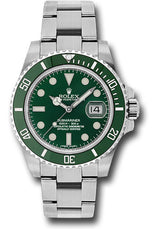 Rolex Hulk Steel Submariner Watch 40MM - Oyster Bracelet - Green Dial - 116610LV