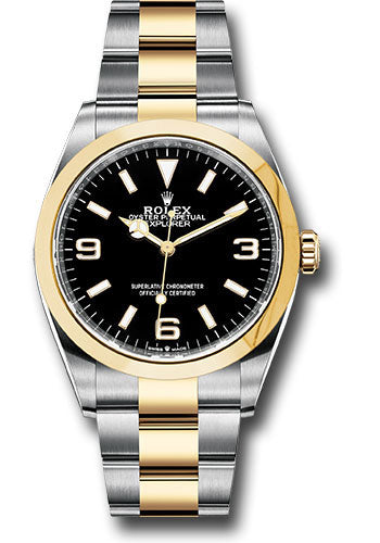 Rolex Stainless Steel & Yellow Gold Explorer Watch - 36 MM - Oyster Bracelet - Black Dial - 124273